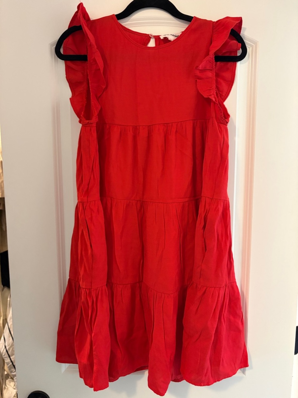Women’s Red Ruffle Tiered Dress